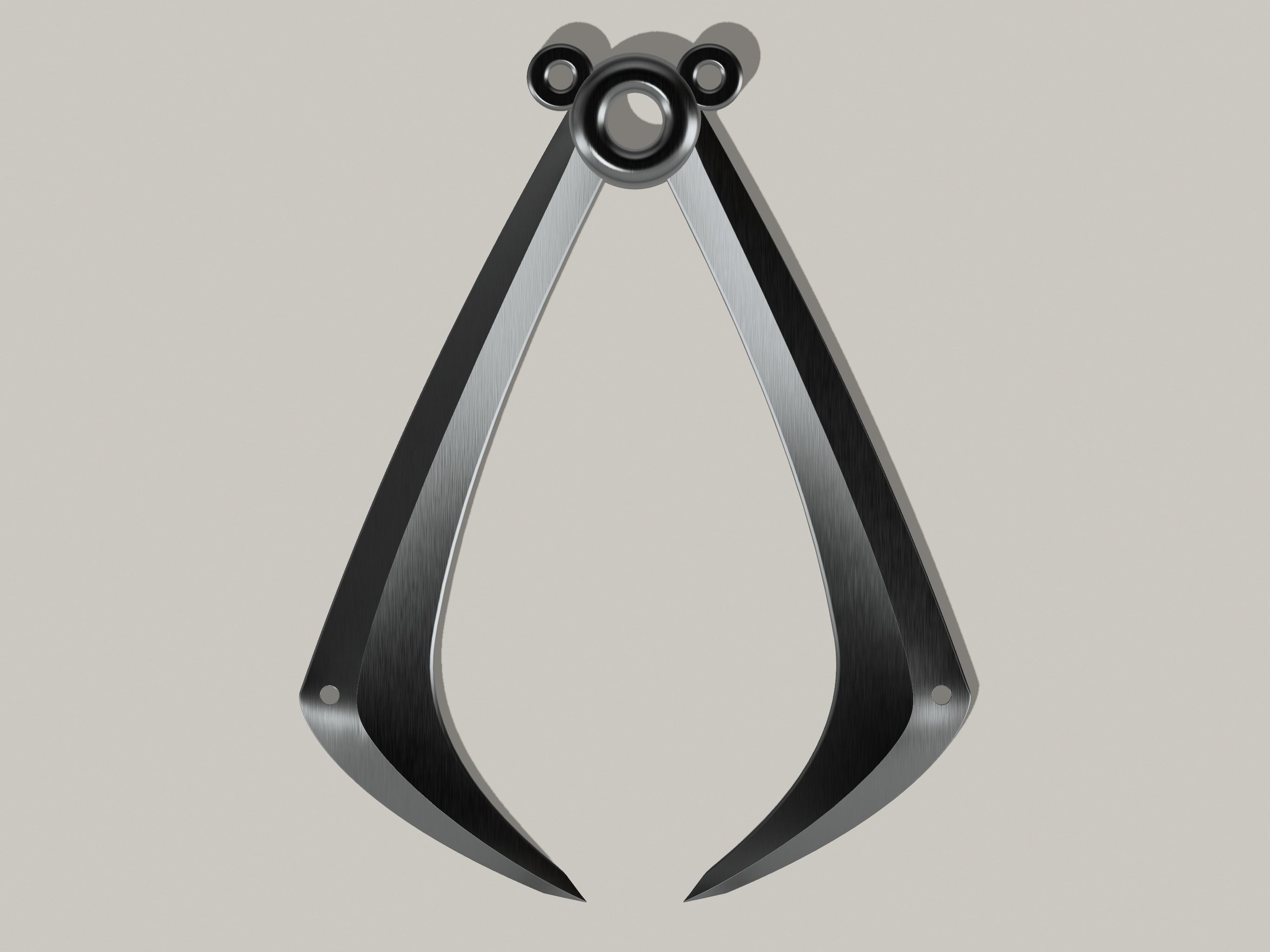 THE WOLFS VAMBRACE EMBLEM ASSASSINS CREED LOGO CONNORS GAUNTLET 3D print model_11