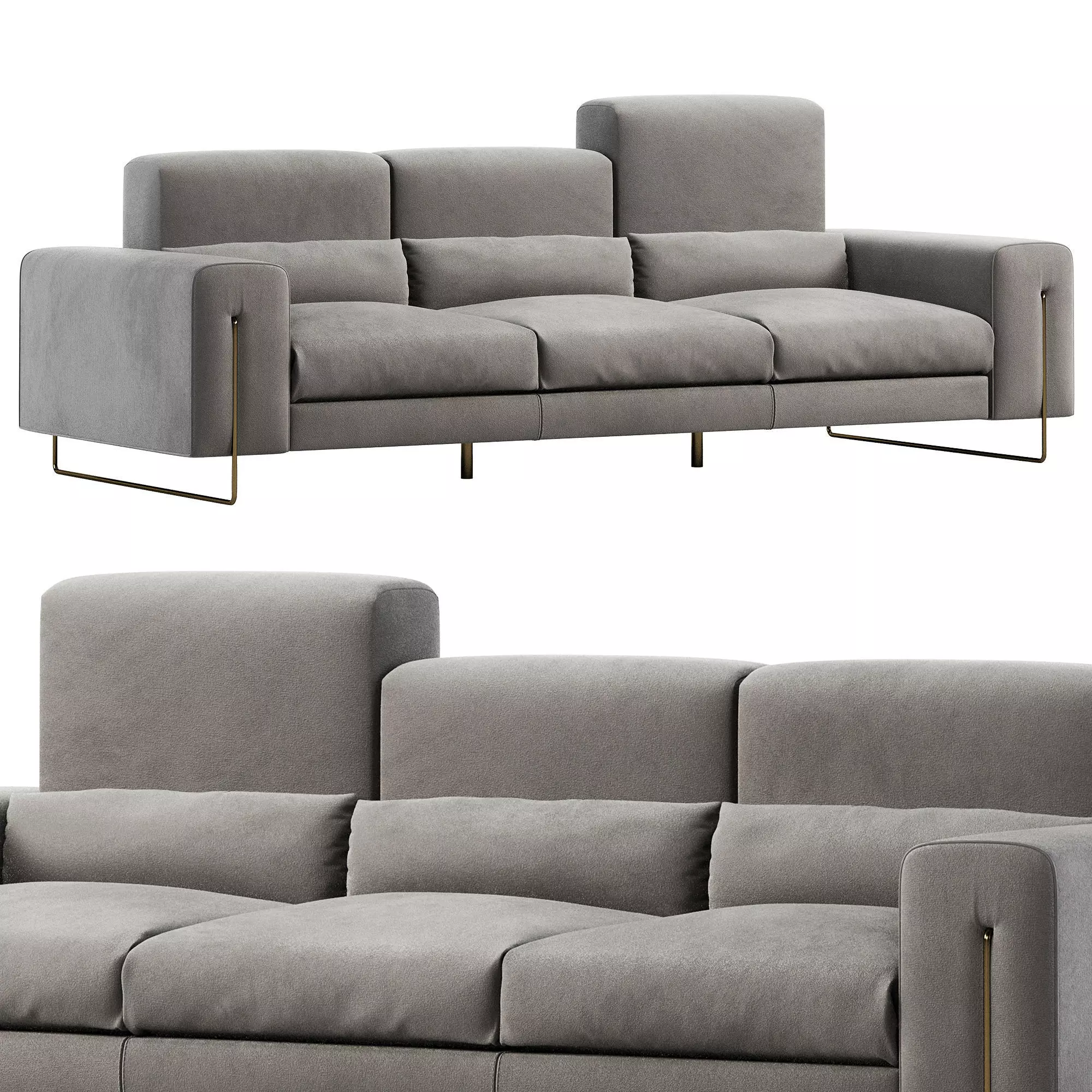 Newport Sofa By Gamma 3D model_0