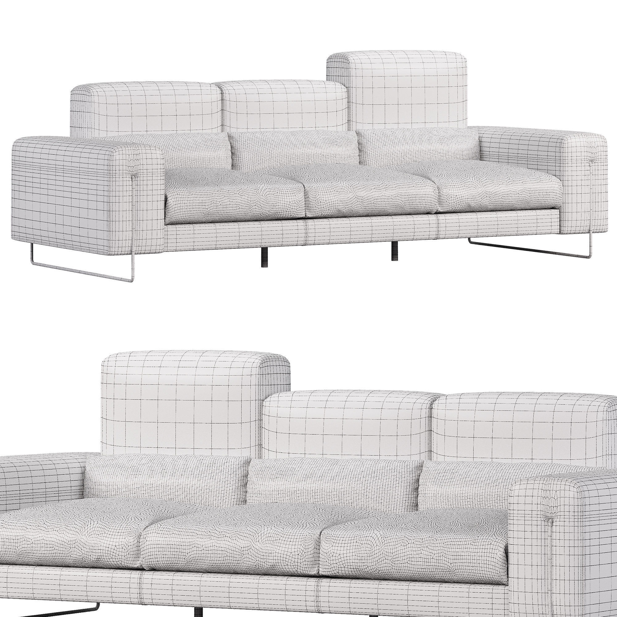 Newport Sofa By Gamma 3D model_2