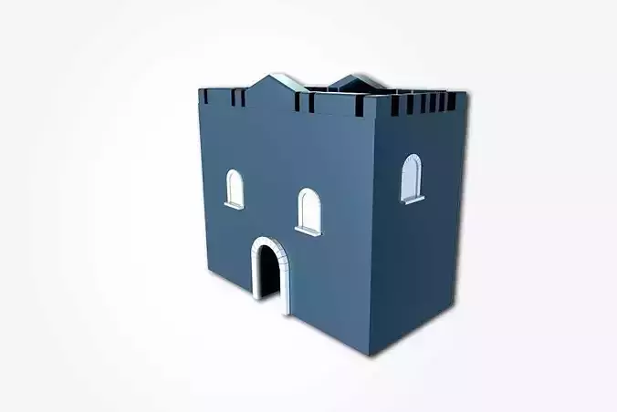 Castle Gate Low Poly 3D