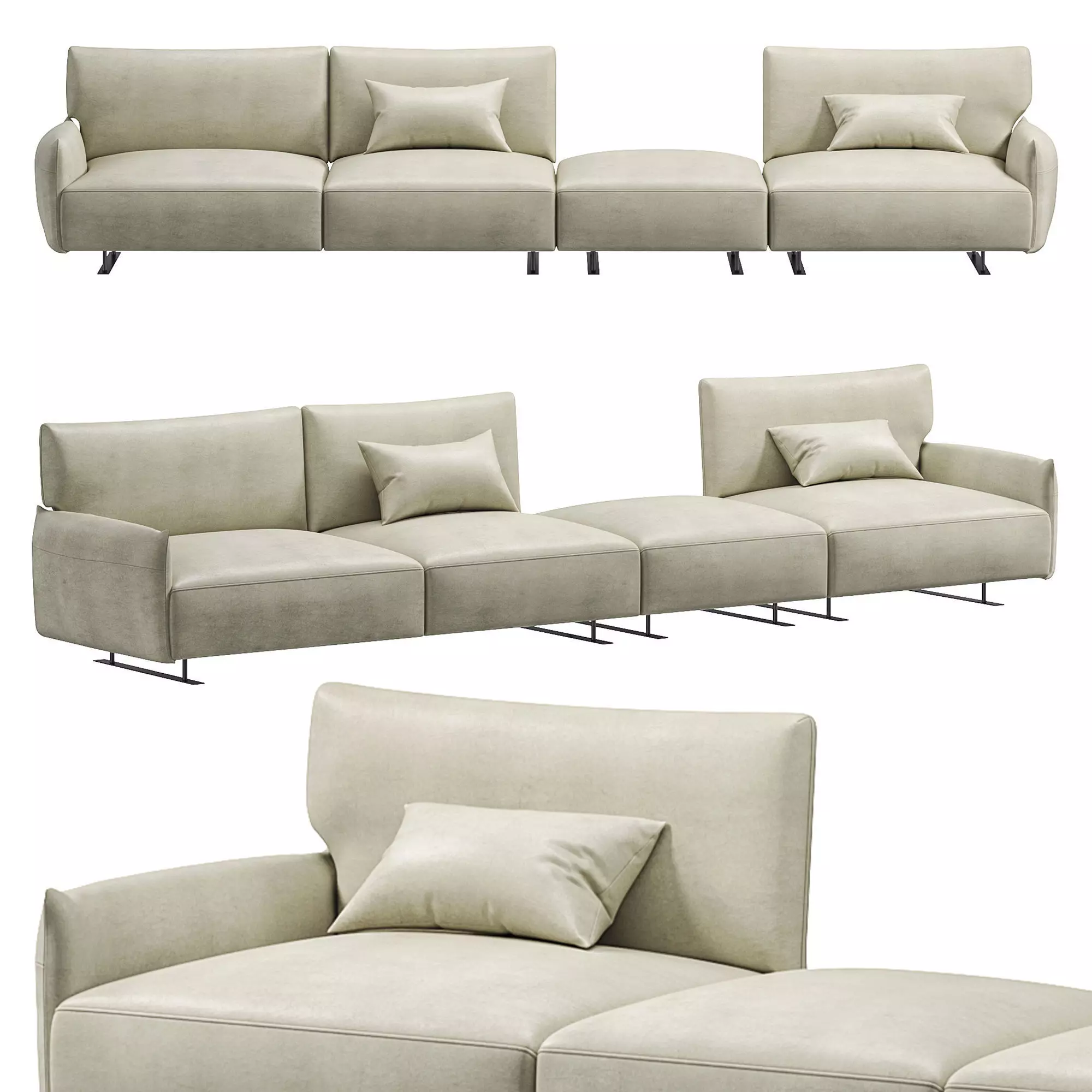 Cocoon Sofa By GAMMA 3D model_0