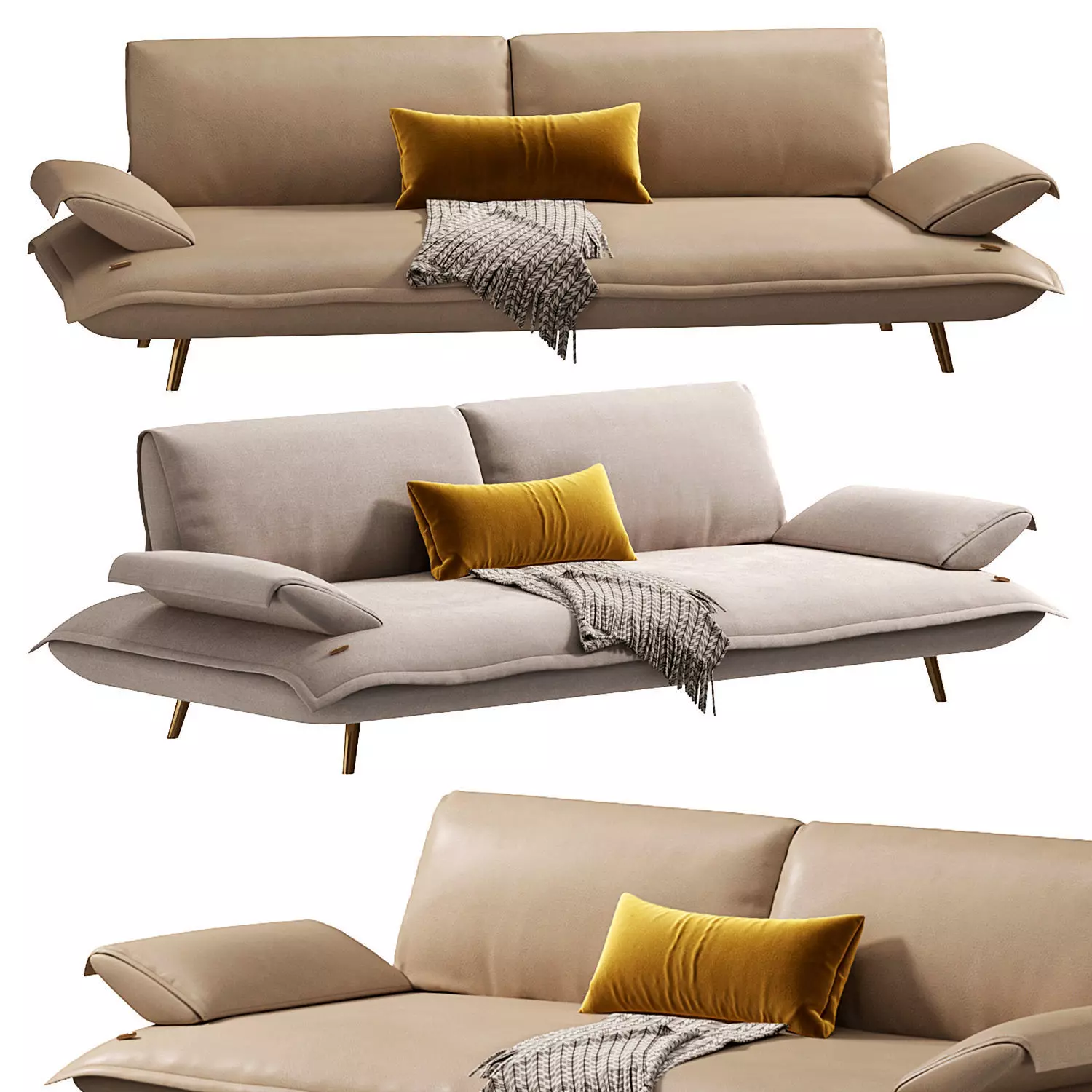 Escape Sofa By Gamma 3D model_0