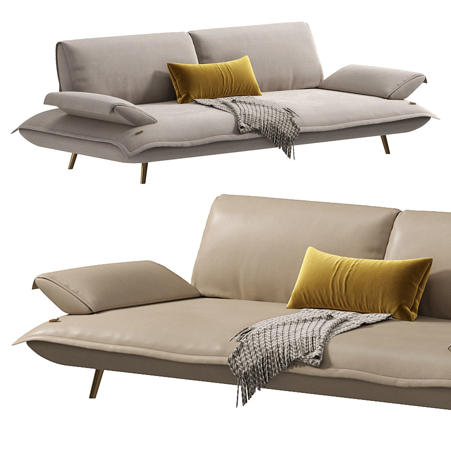 Escape Sofa By Gamma 3D model_1