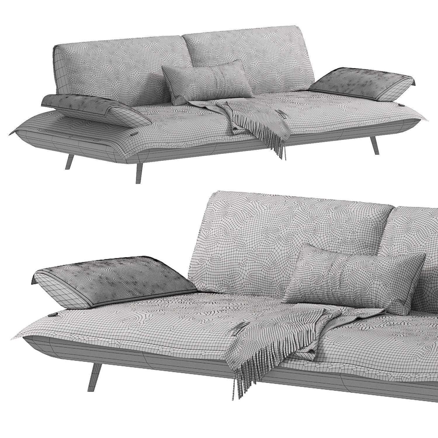 Escape Sofa By Gamma 3D model_2