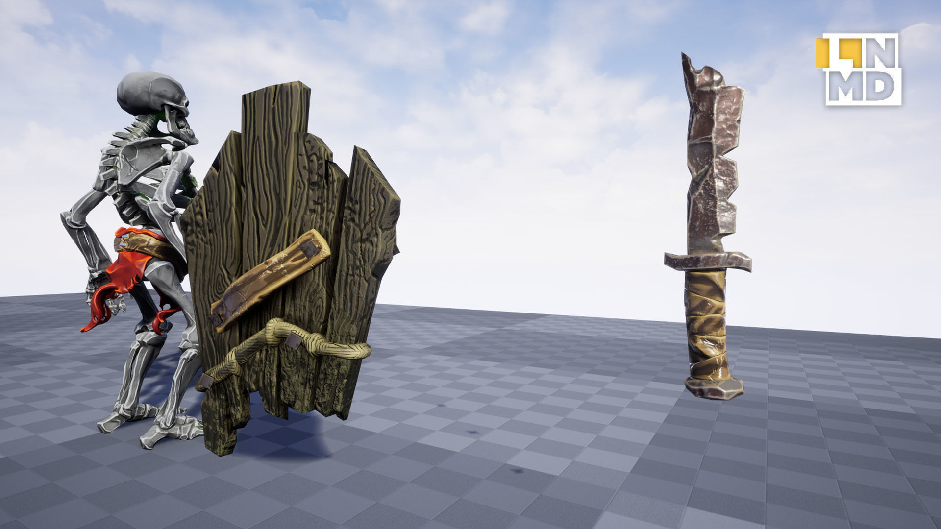 Game ready Skeleton character with 24 animations Low-poly 3D model_18