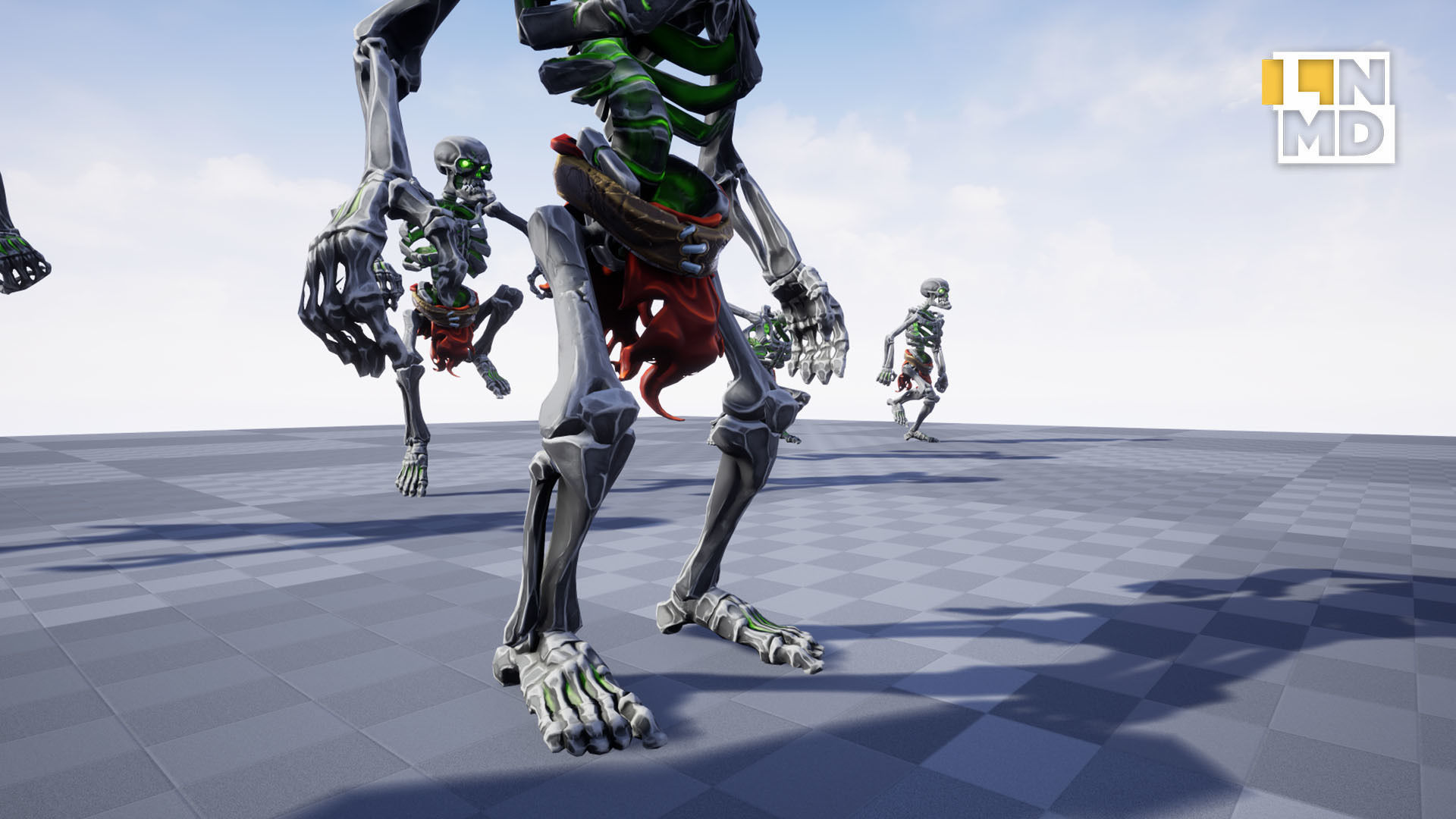Game ready Skeleton character with 24 animations Low-poly 3D model_21