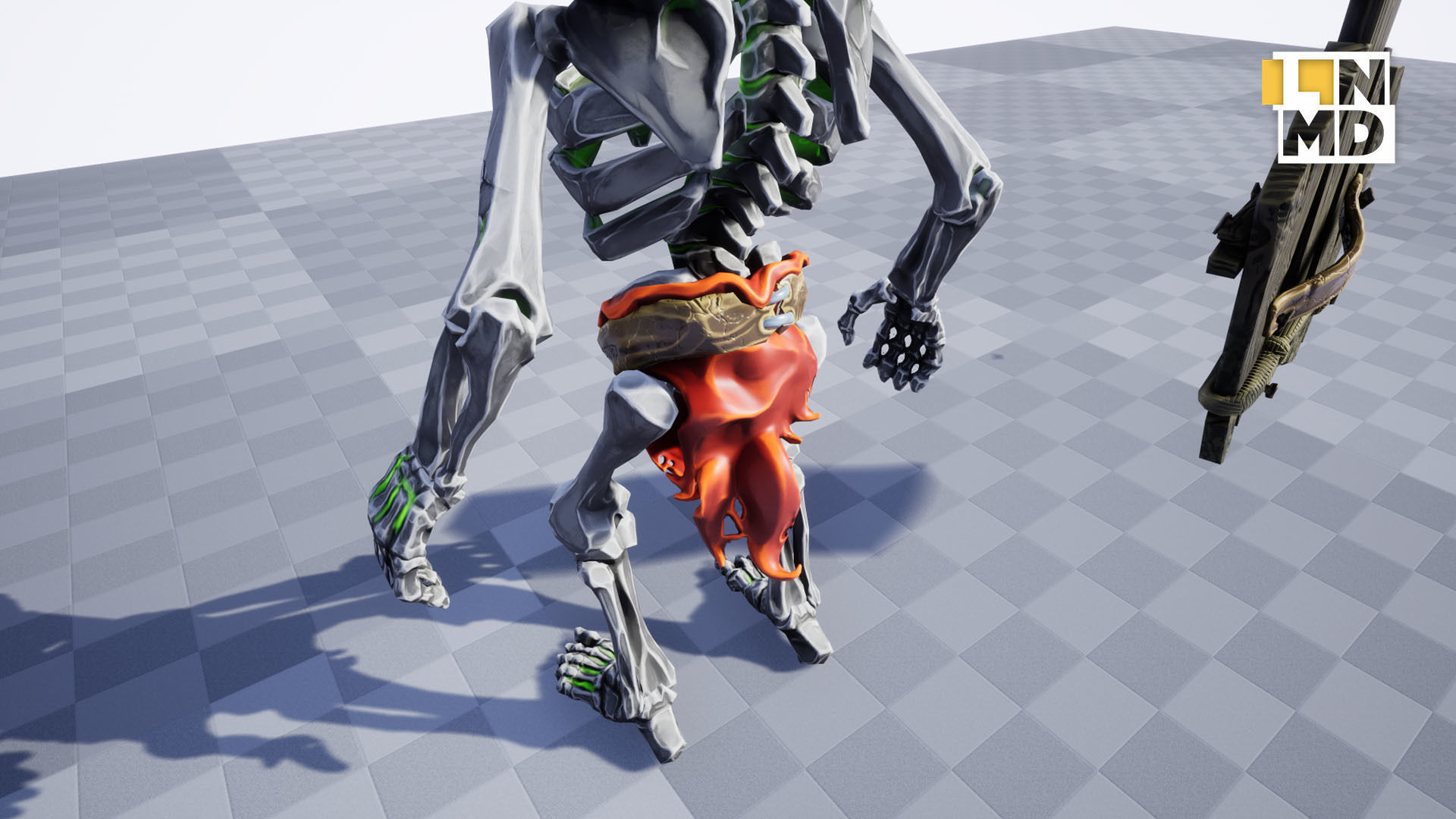 Game ready Skeleton character with 24 animations Low-poly 3D model_23