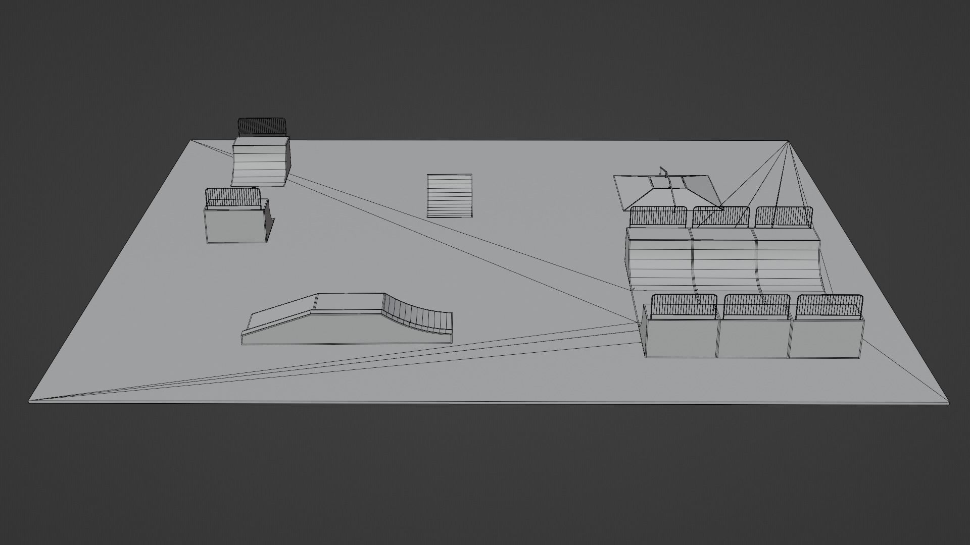 Skate Park Low-poly 3D model_20