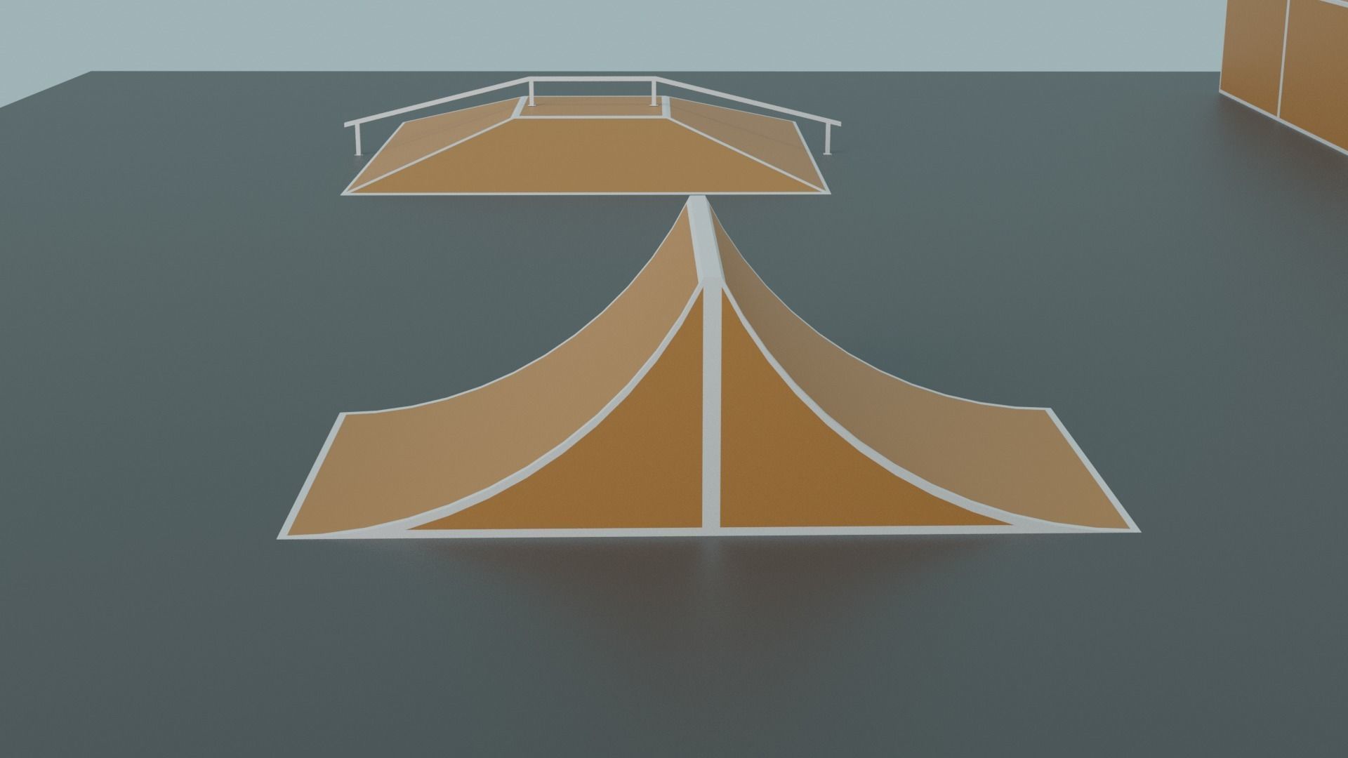 Skate Park Low-poly 3D model_10