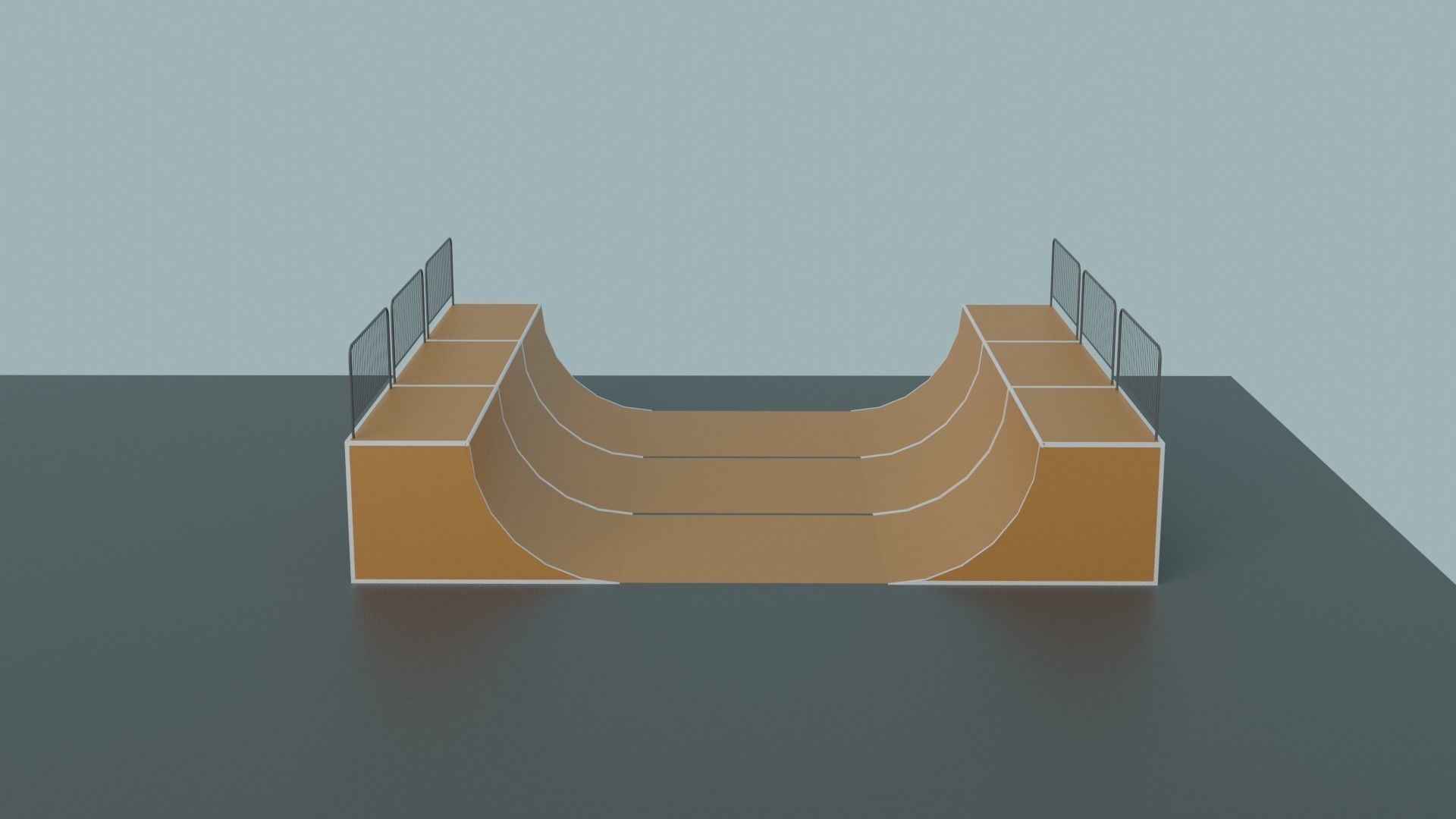 Skate Park Low-poly 3D model_9