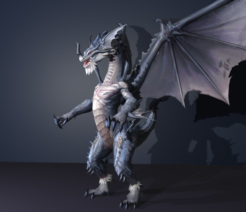 blue dragon  3D model_1