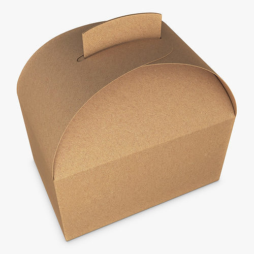 Package Cardboard Treat Box M 1 3D model 5