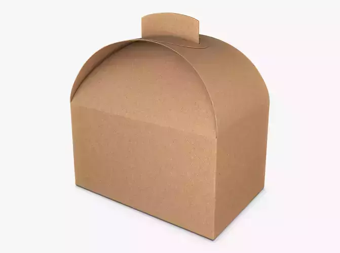 Package Cardboard Treat Box M 1 3D model