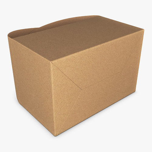 Package Cardboard Treat Box M 1 3D model 6