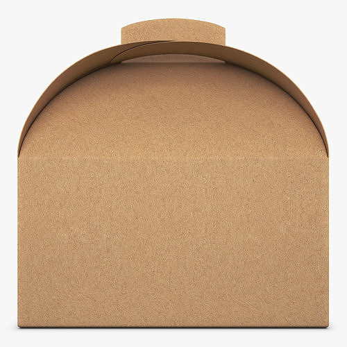 Package Cardboard Treat Box M 1 3D model 4
