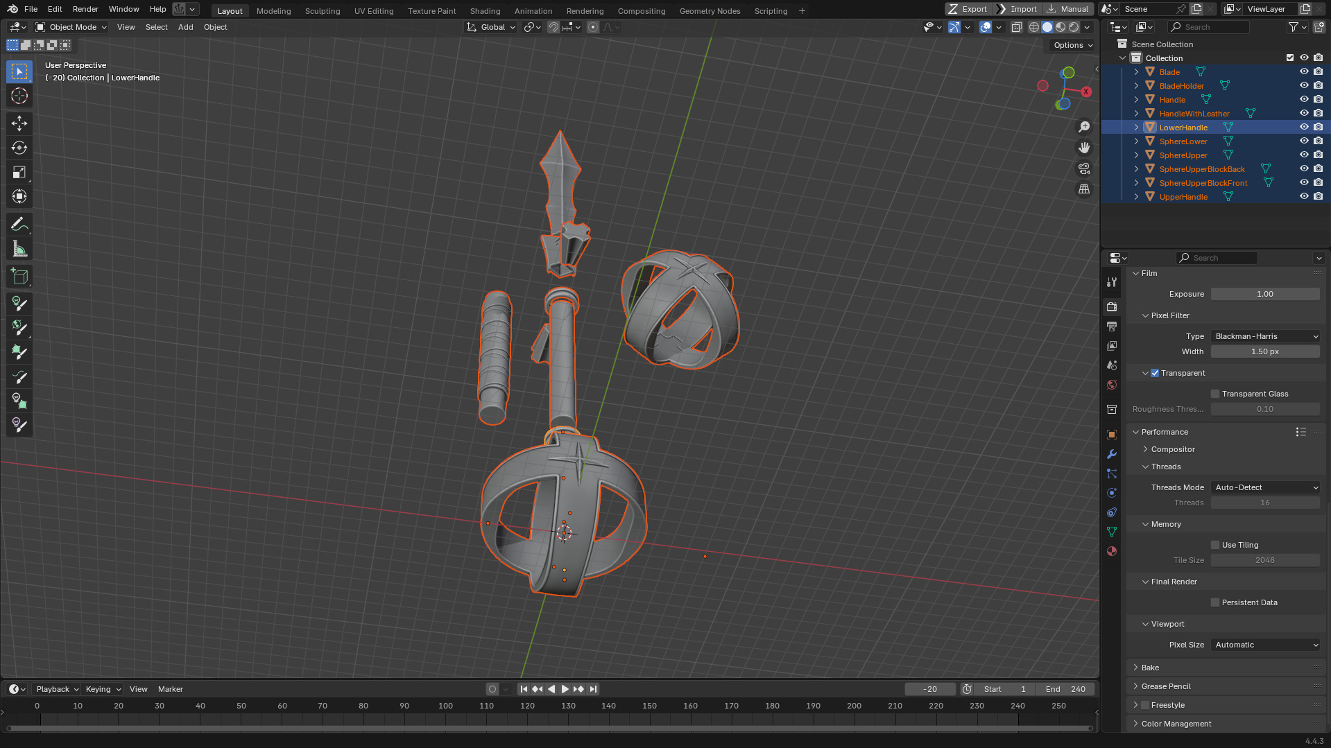 Kamutoke Sukuna Cursed Dagger for Cosplay 3D print model_13