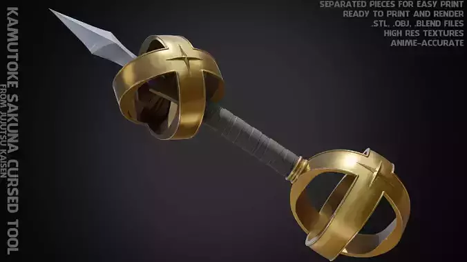 Kamutoke Sukuna Cursed Dagger for Cosplay 3D print model