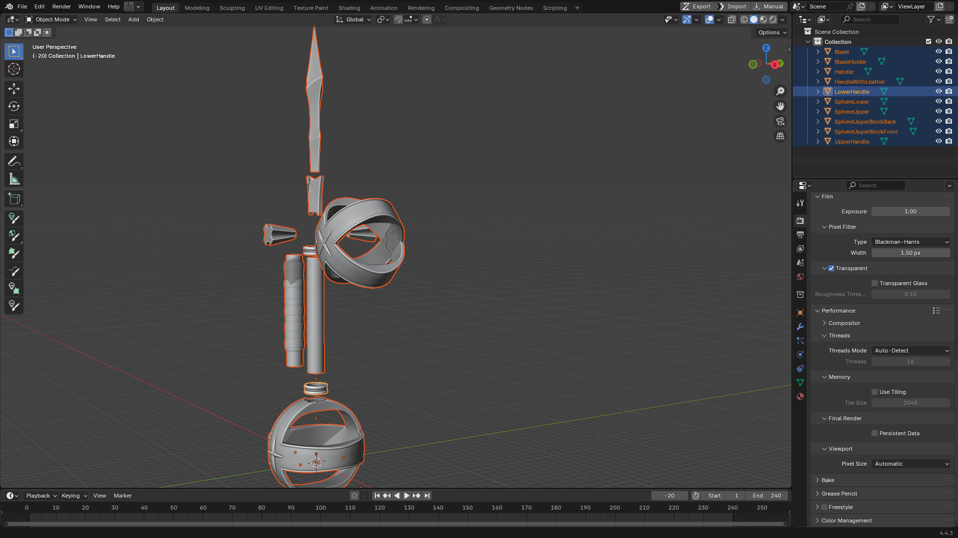 Kamutoke Sukuna Cursed Dagger for Cosplay 3D print model_14
