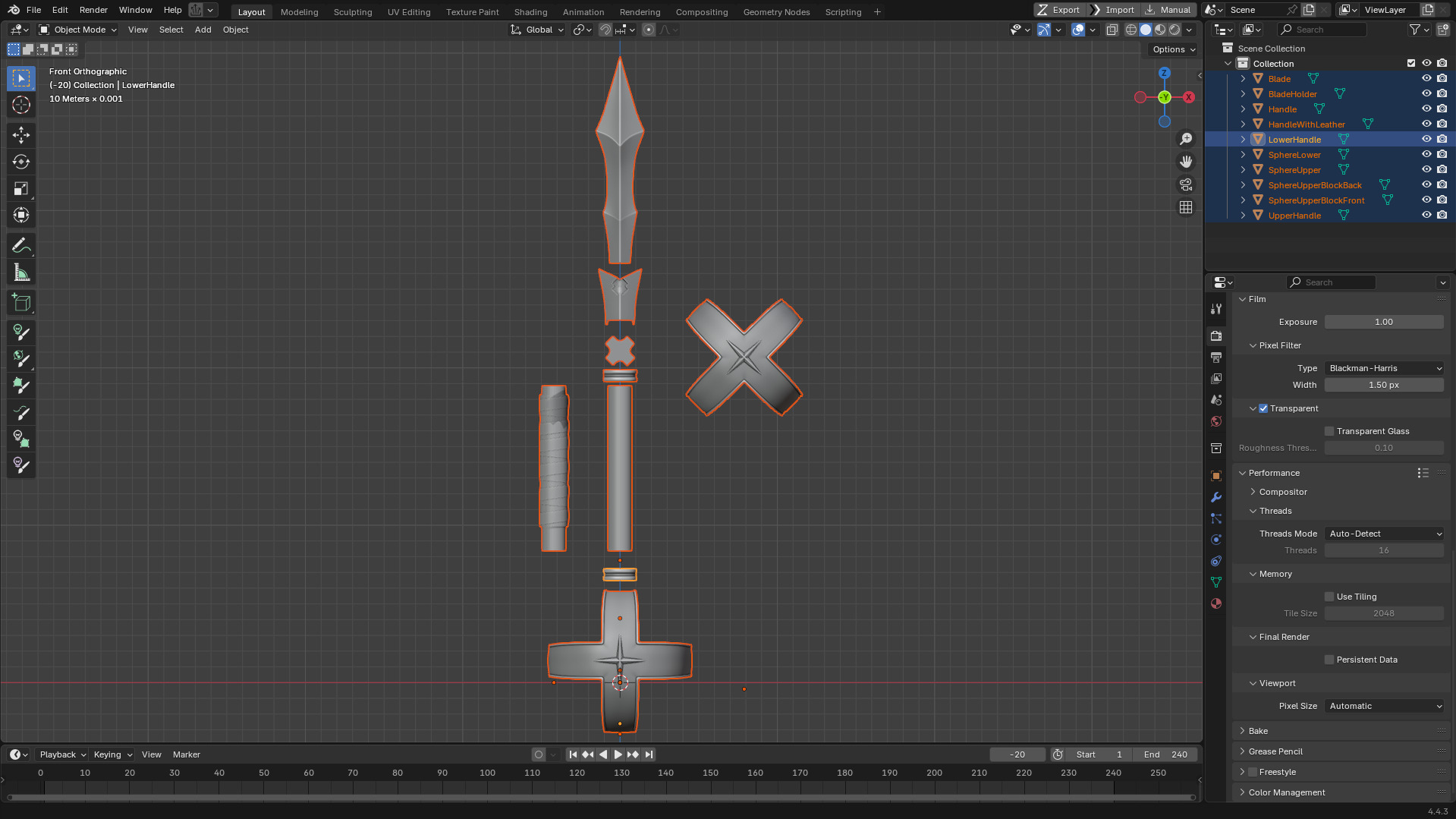 Kamutoke Sukuna Cursed Dagger for Cosplay 3D print model_11