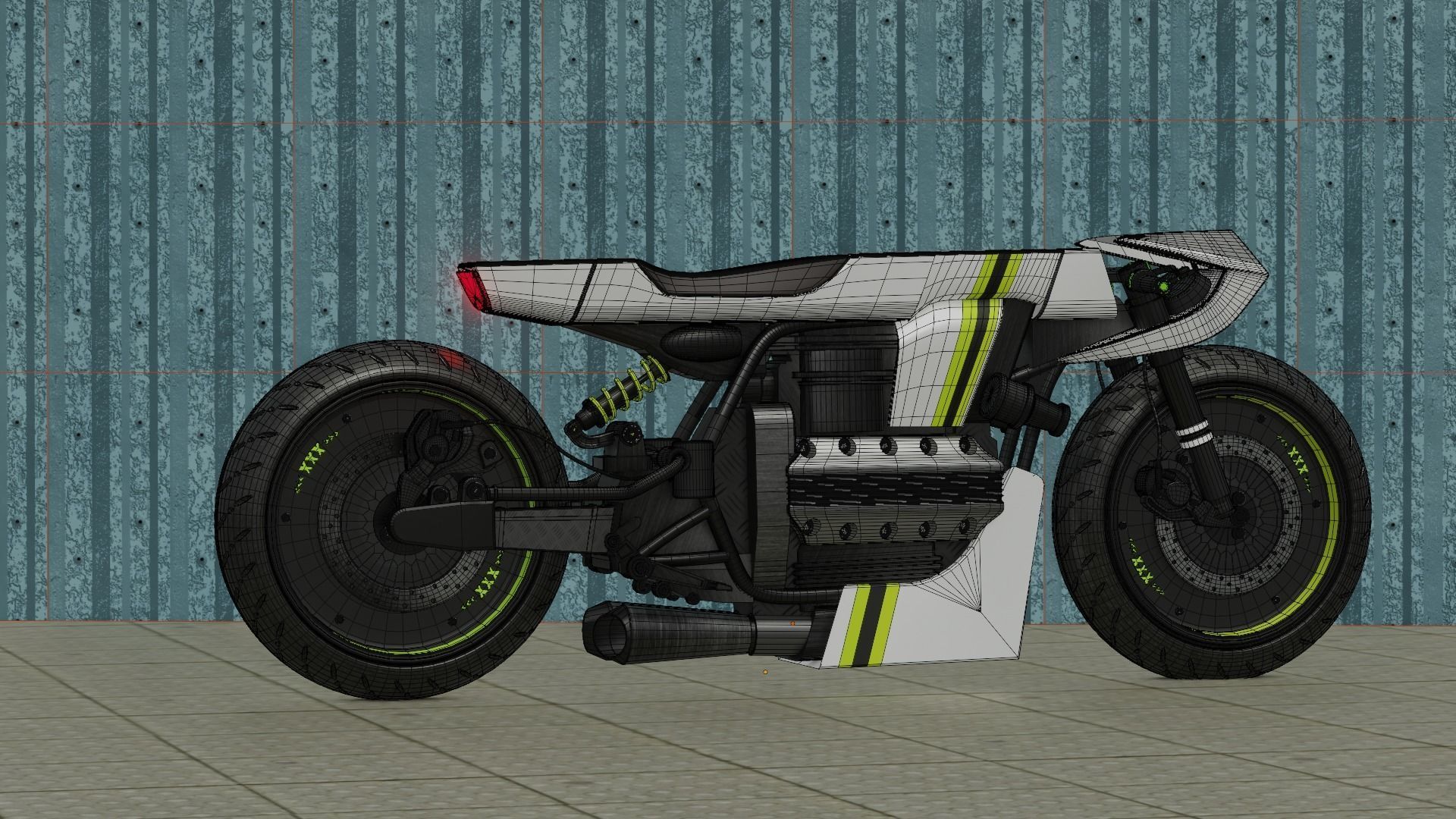 Sci-fi Bike concept 3D model_90
