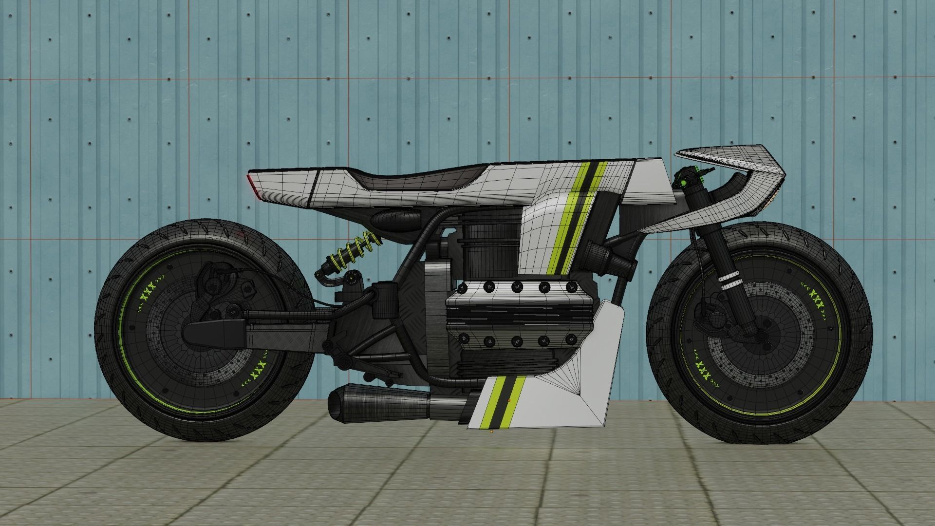 Sci-fi Bike concept 3D model_84