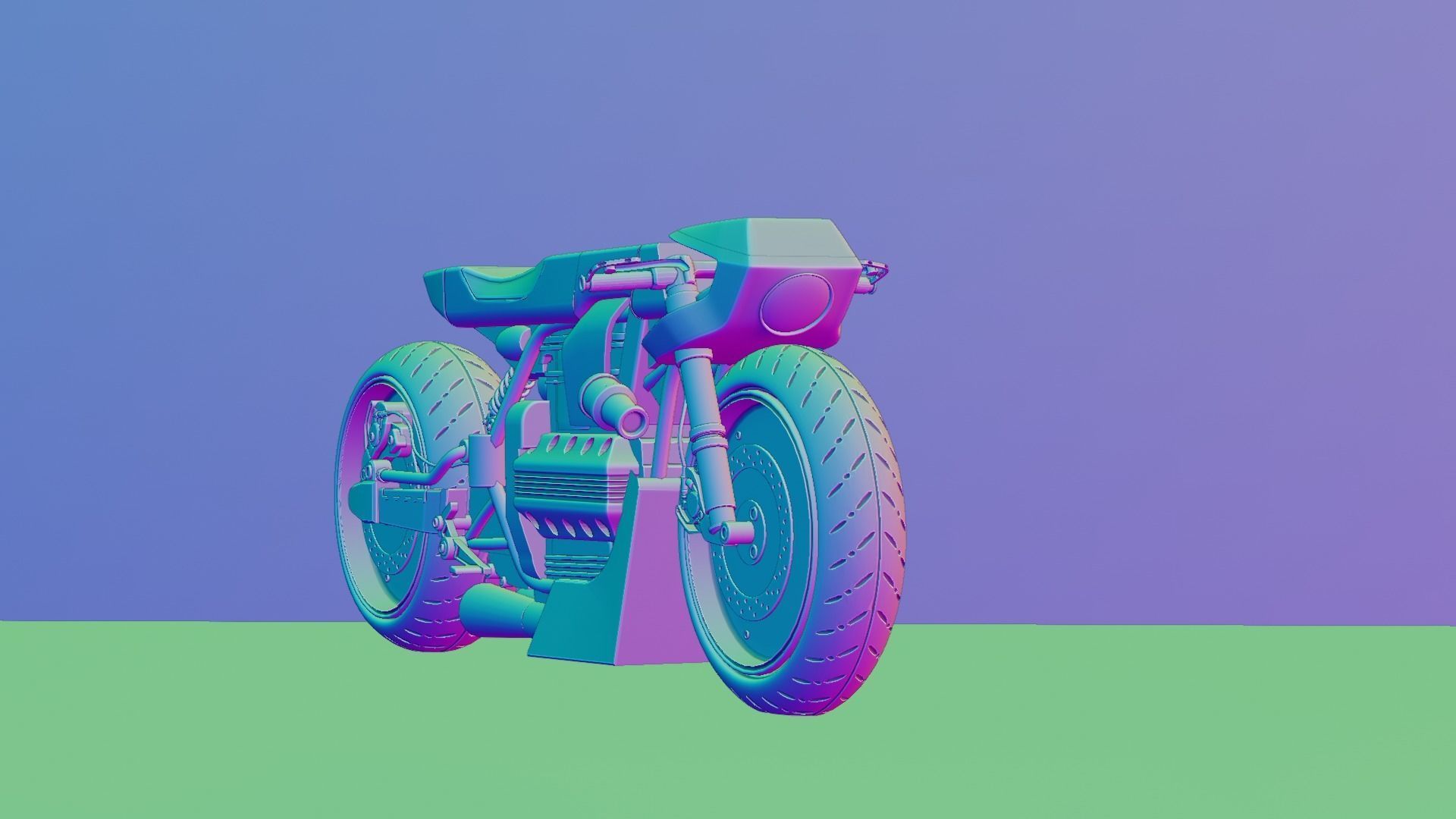Sci-fi Bike concept 3D model_74
