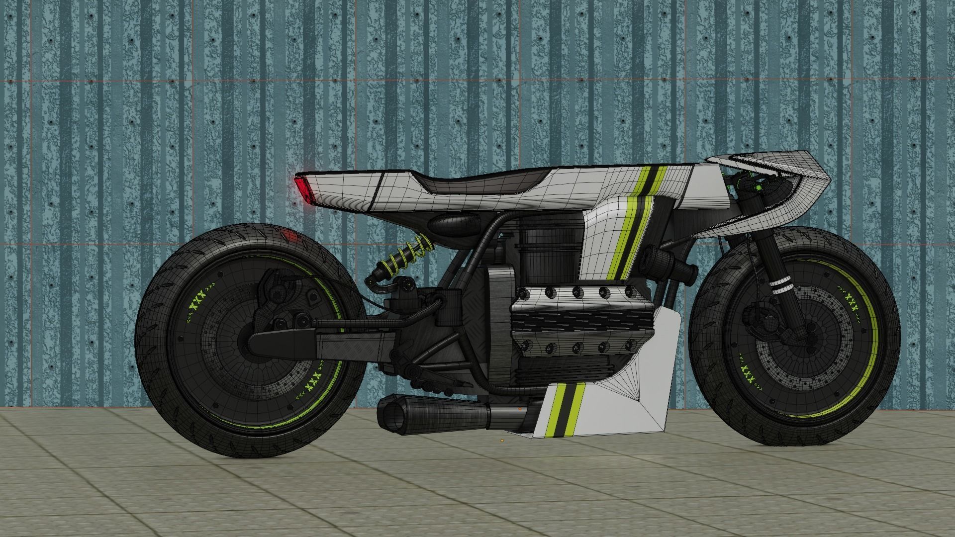 Sci-fi Bike concept 3D model_100