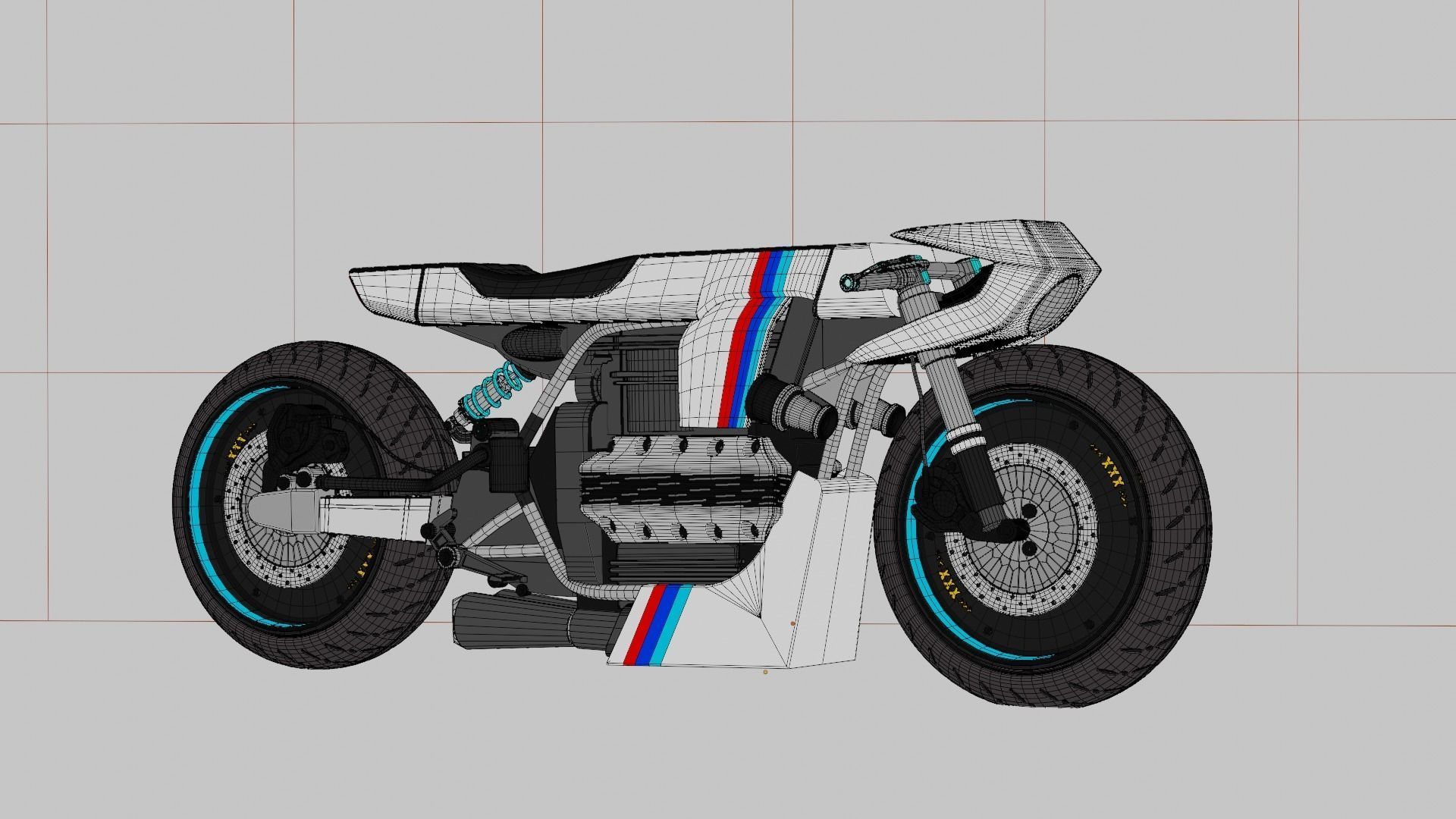 Sci-fi Bike concept 3D model_97