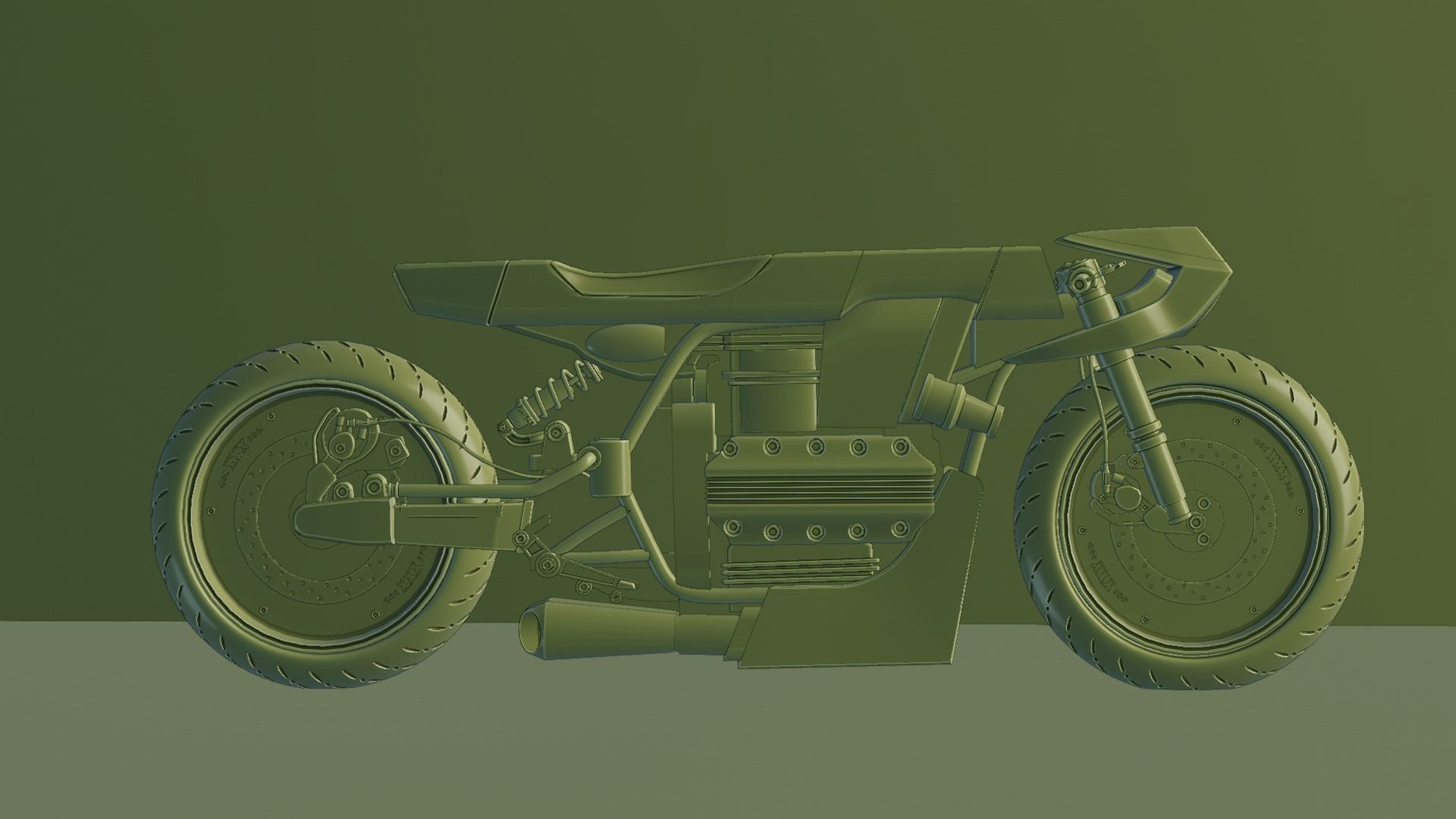 Sci-fi Bike concept 3D model_50