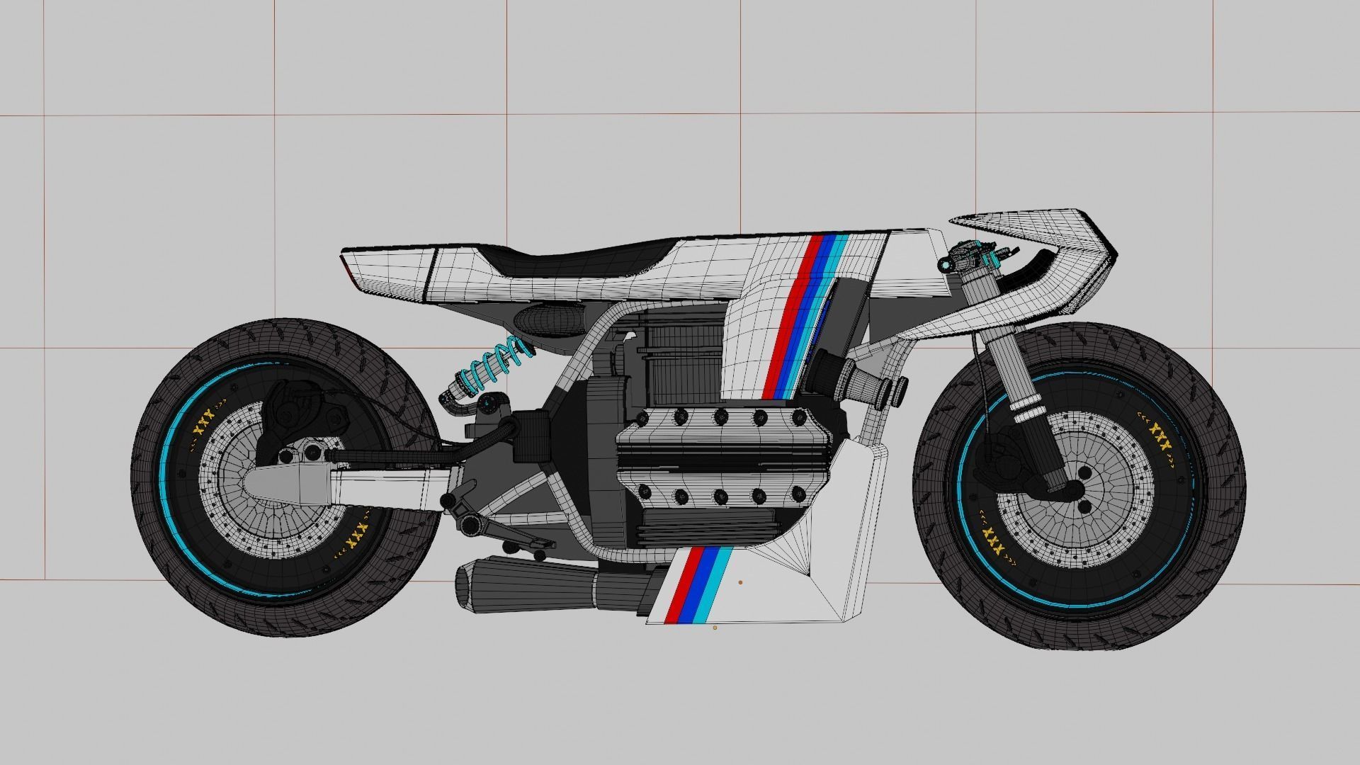 Sci-fi Bike concept 3D model_107