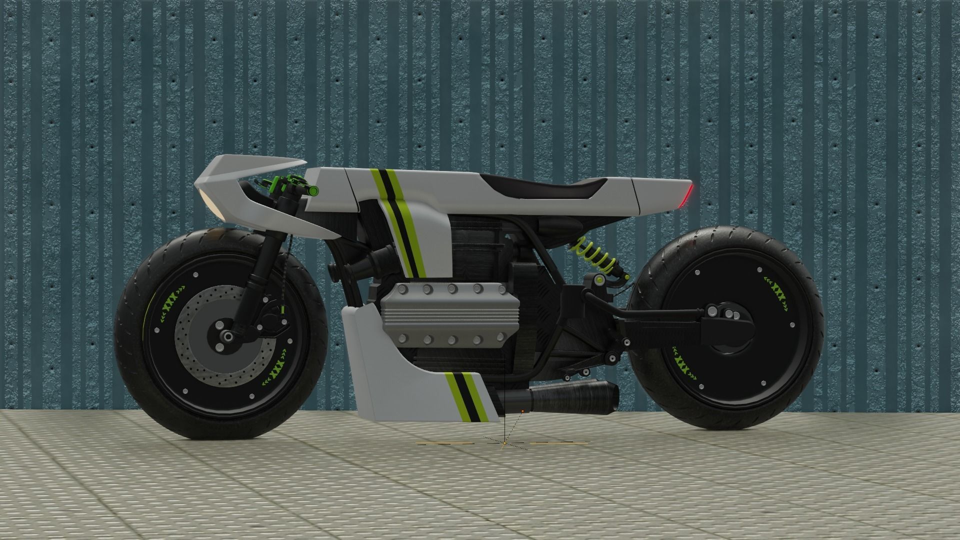 Sci-fi Bike concept 3D model_43