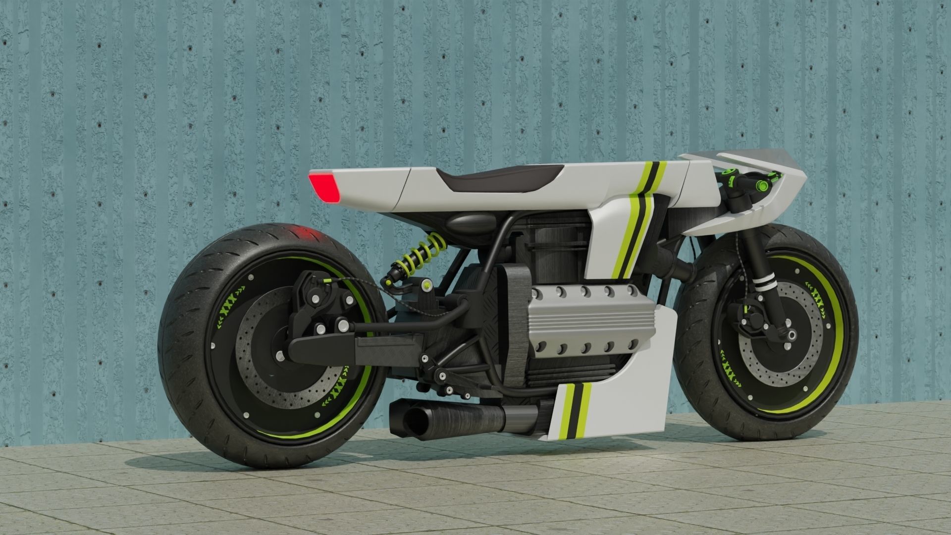 Sci-fi Bike concept 3D model_1