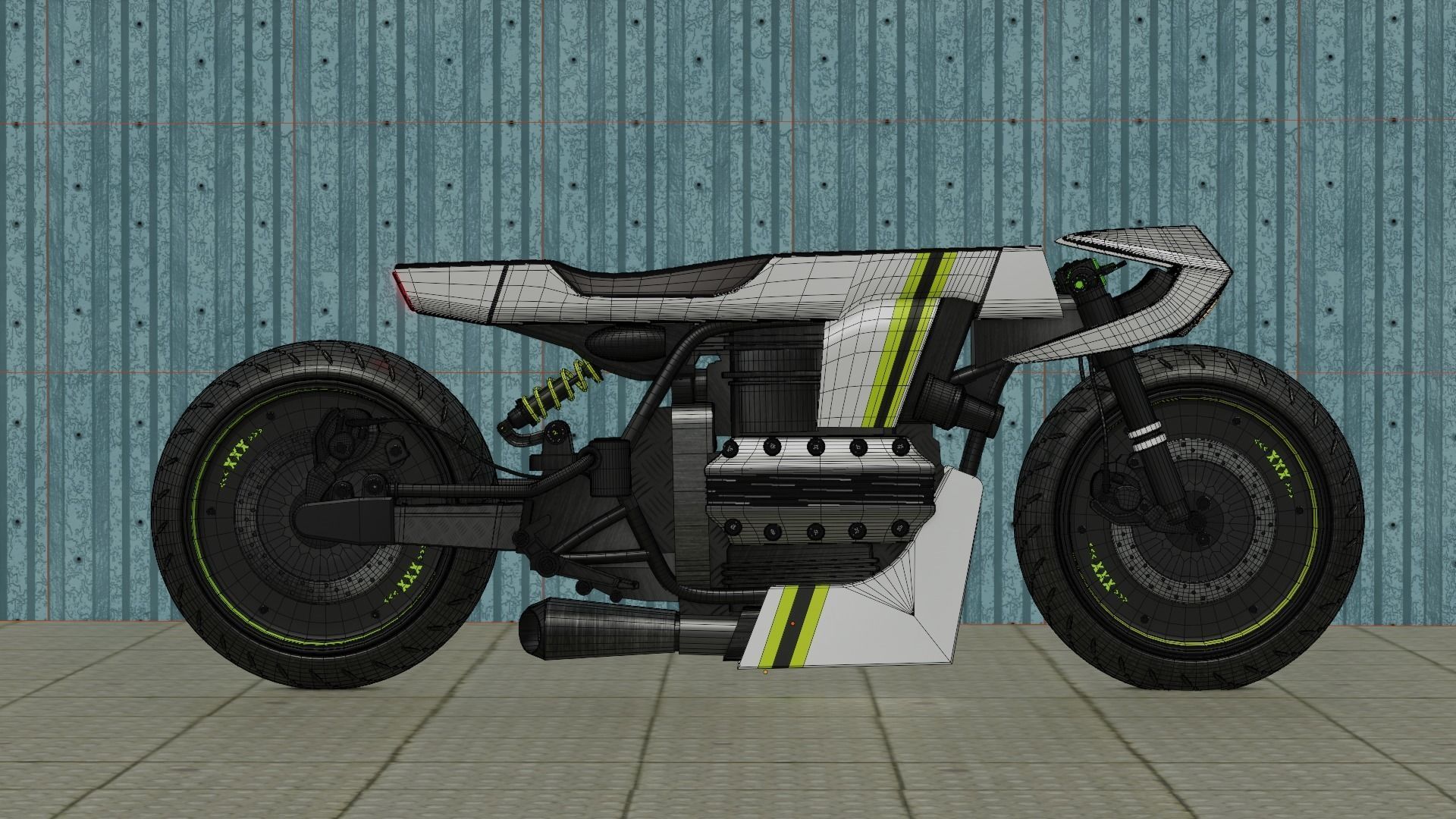 Sci-fi Bike concept 3D model_117