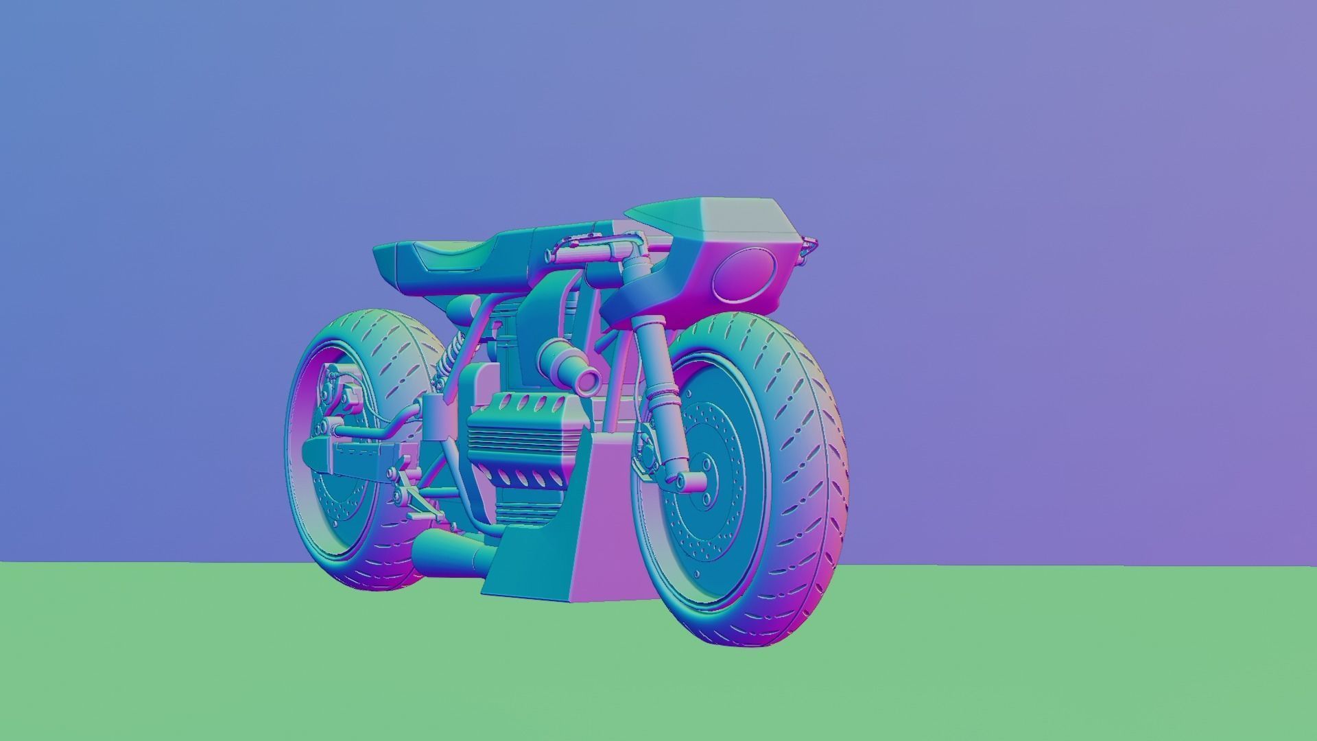 Sci-fi Bike concept 3D model_78