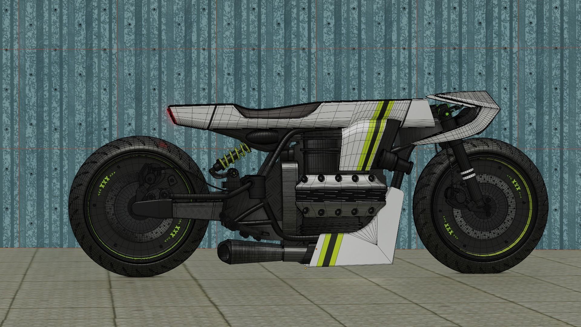 Sci-fi Bike concept 3D model_116