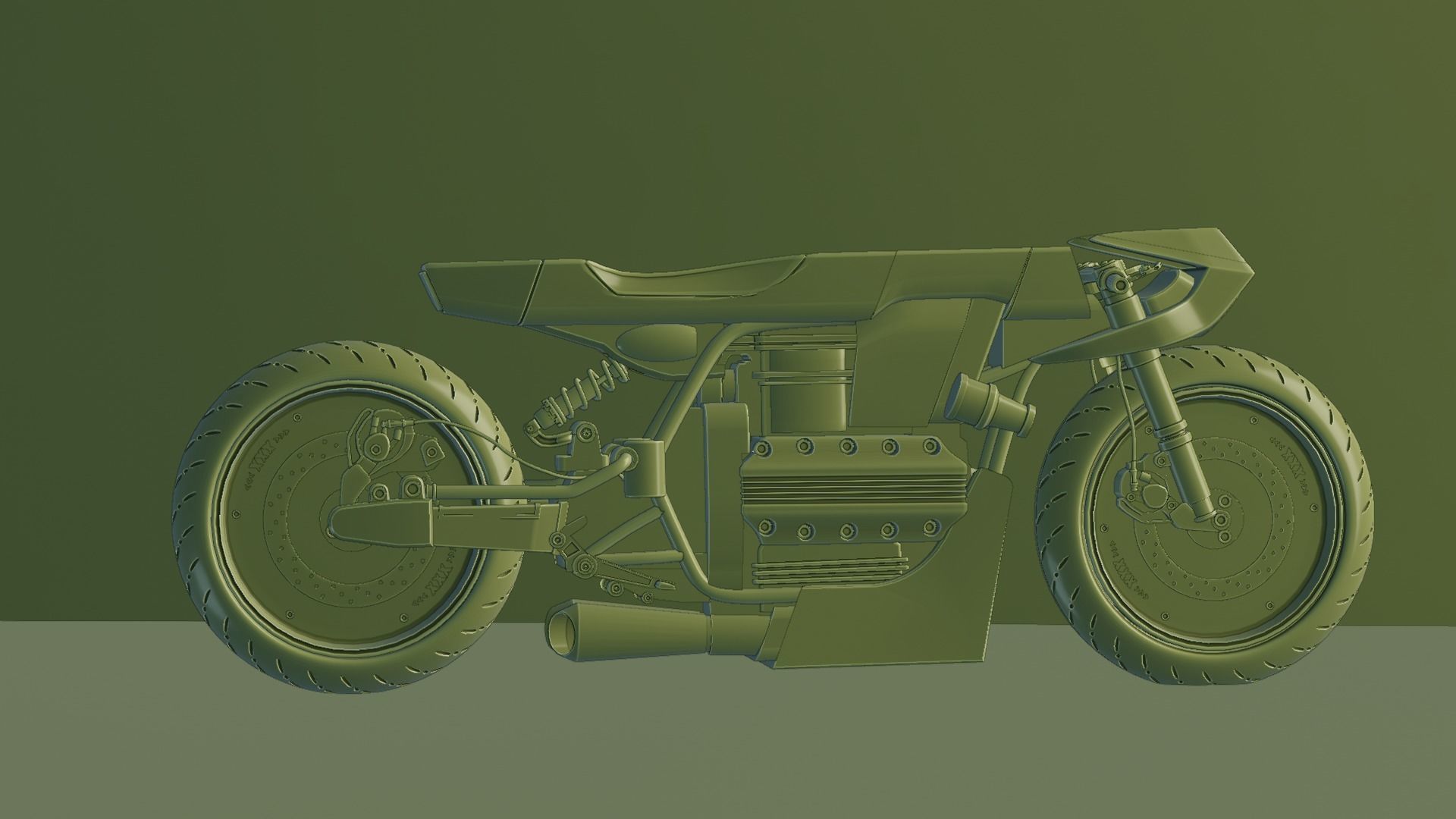Sci-fi Bike concept 3D model_47