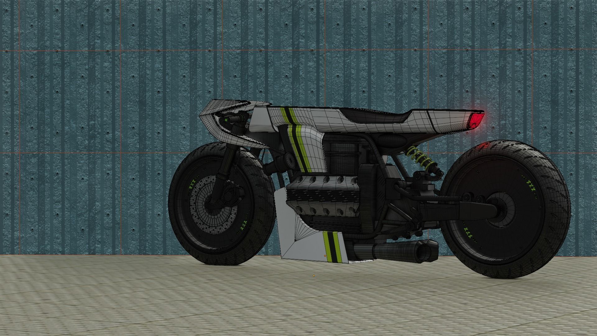 Sci-fi Bike concept 3D model_113