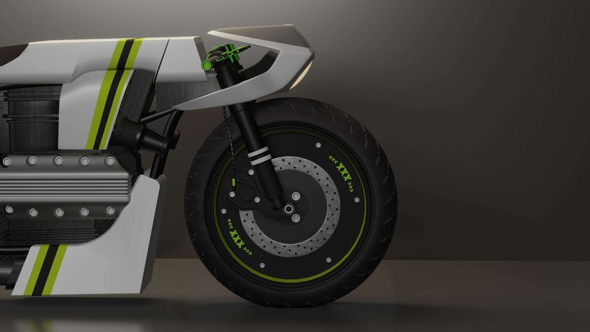 Sci-fi Bike concept 3D model_2
