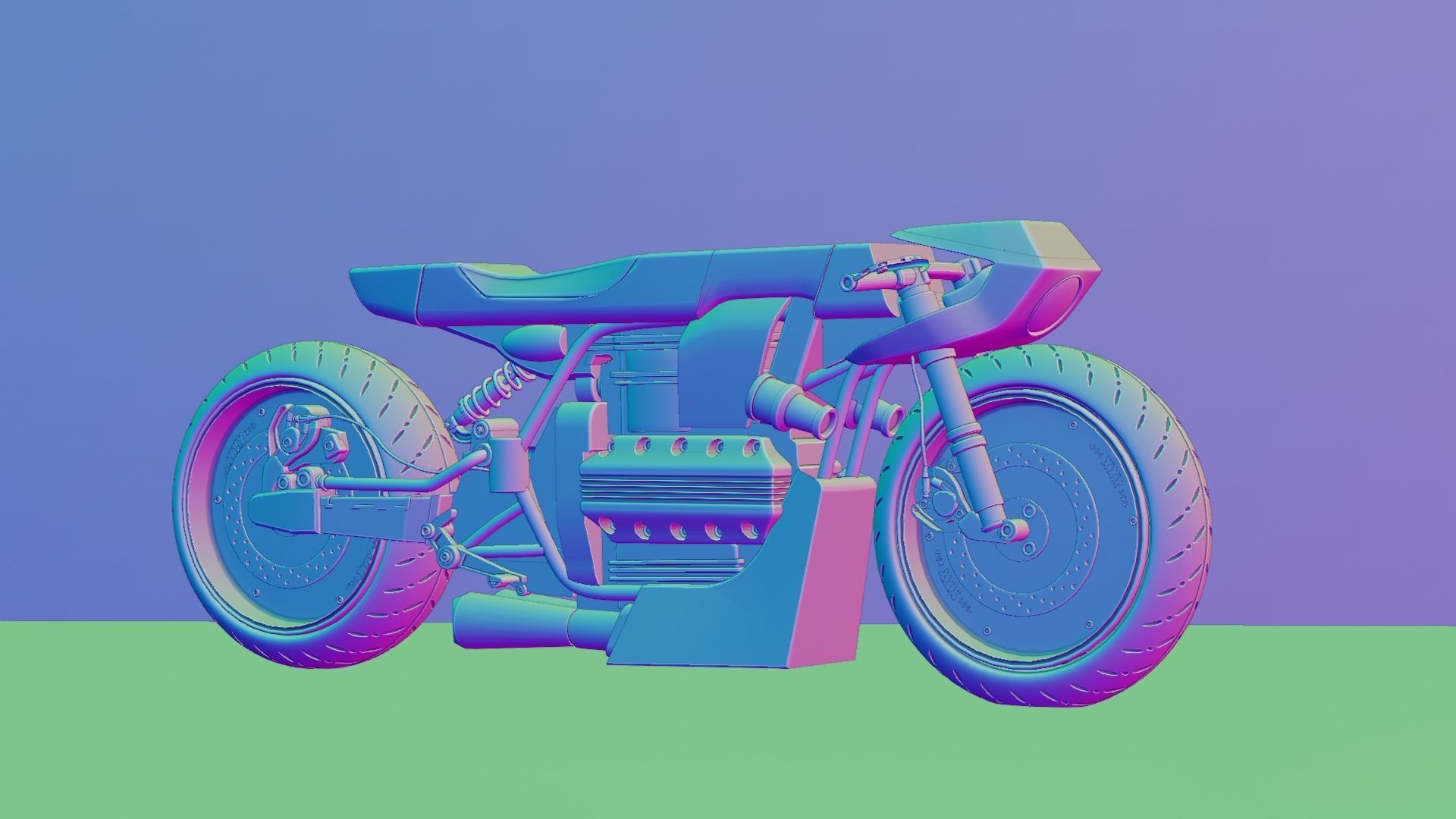 Sci-fi Bike concept 3D model_79