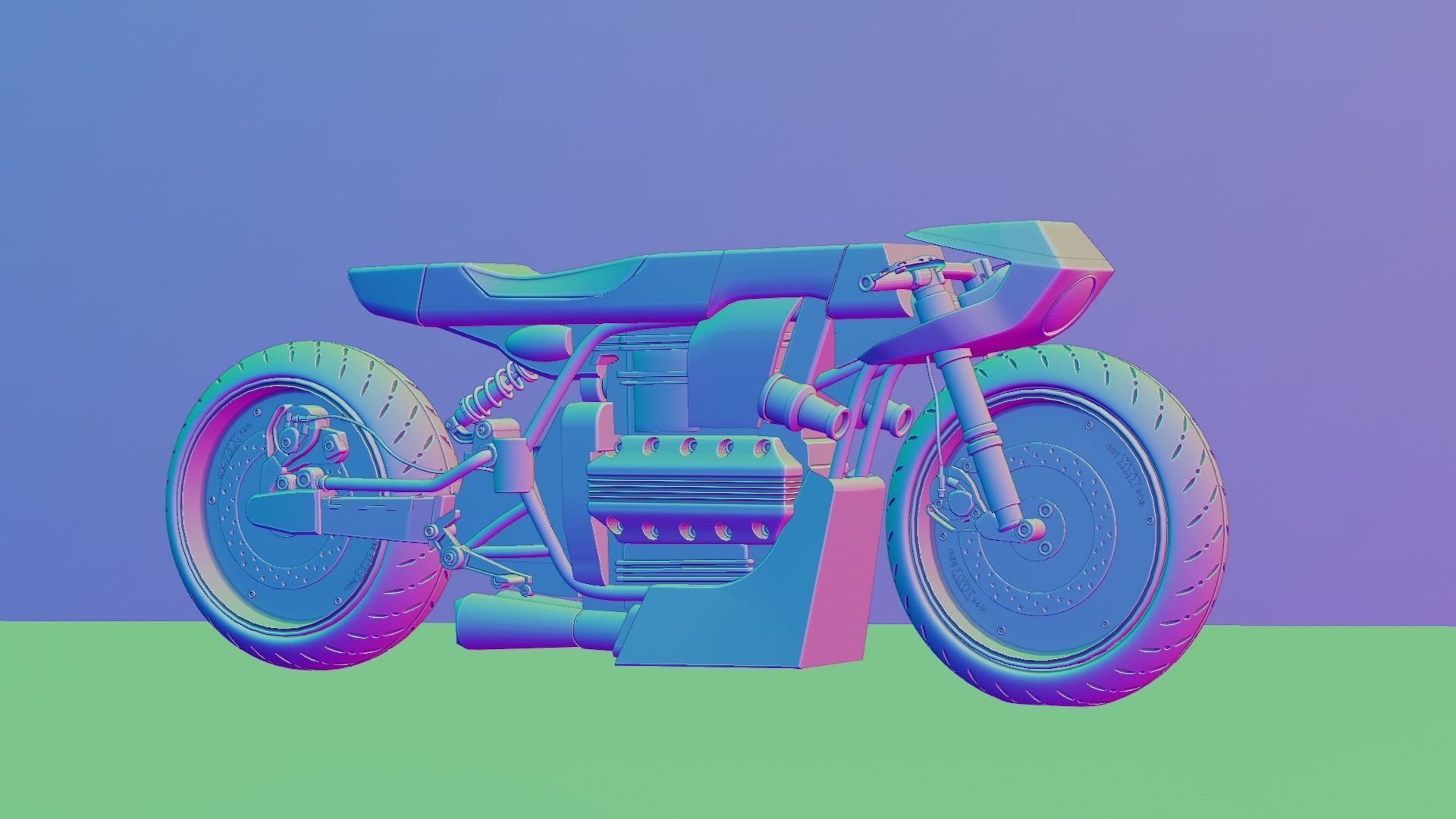 Sci-fi Bike concept 3D model_81