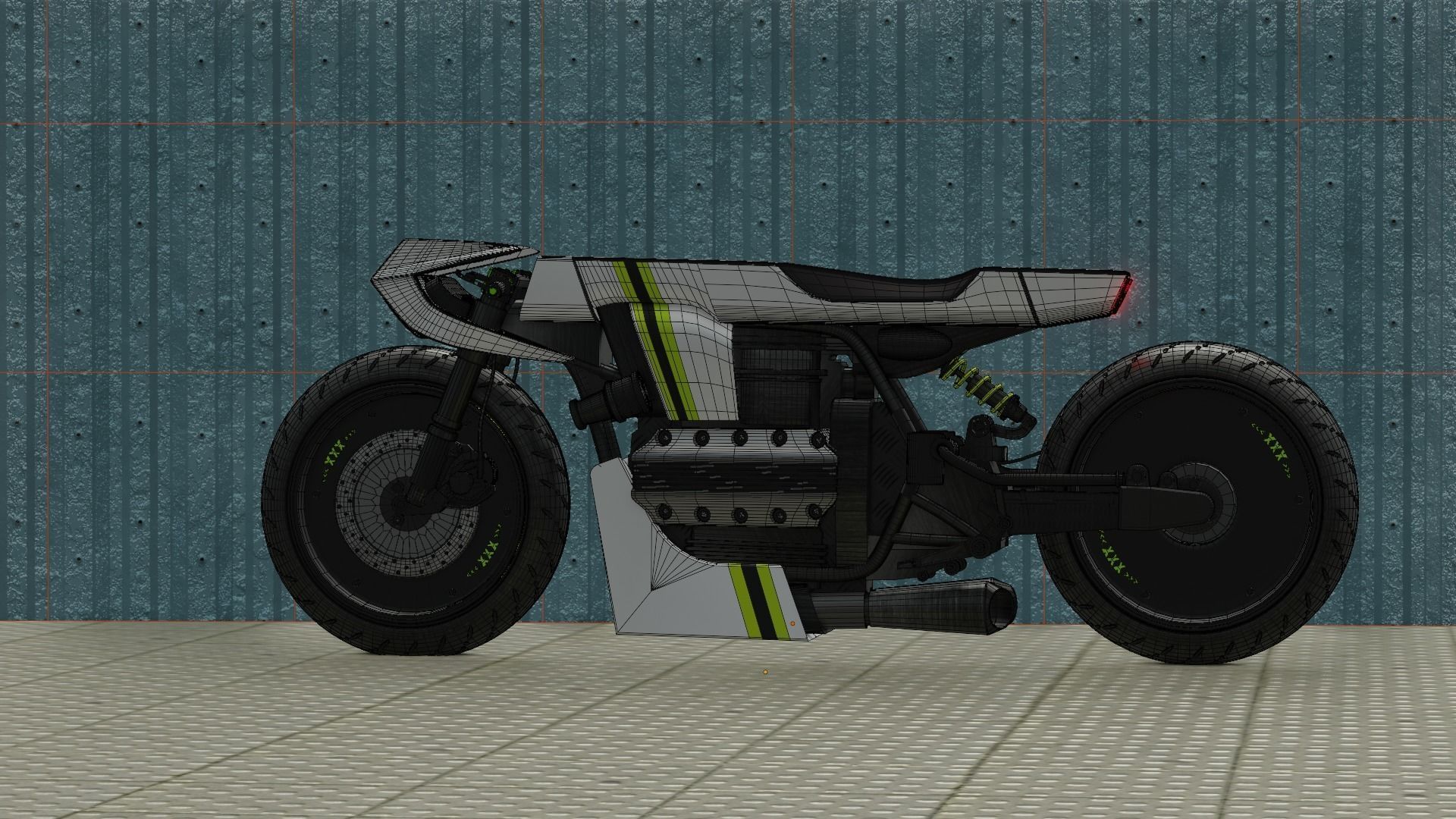 Sci-fi Bike concept 3D model_112