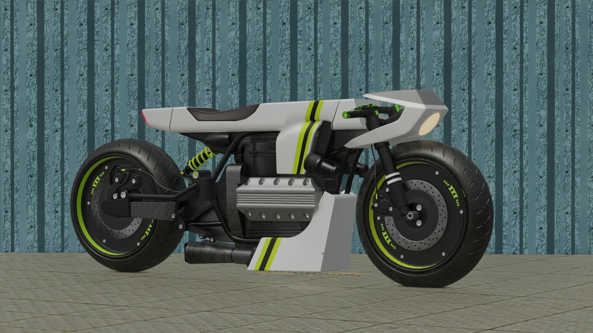 Sci-fi Bike concept 3D model_32