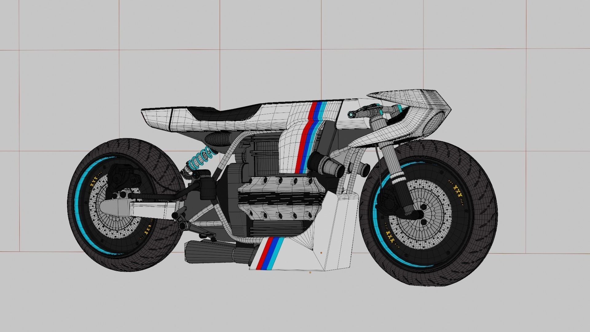 Sci-fi Bike concept 3D model_91