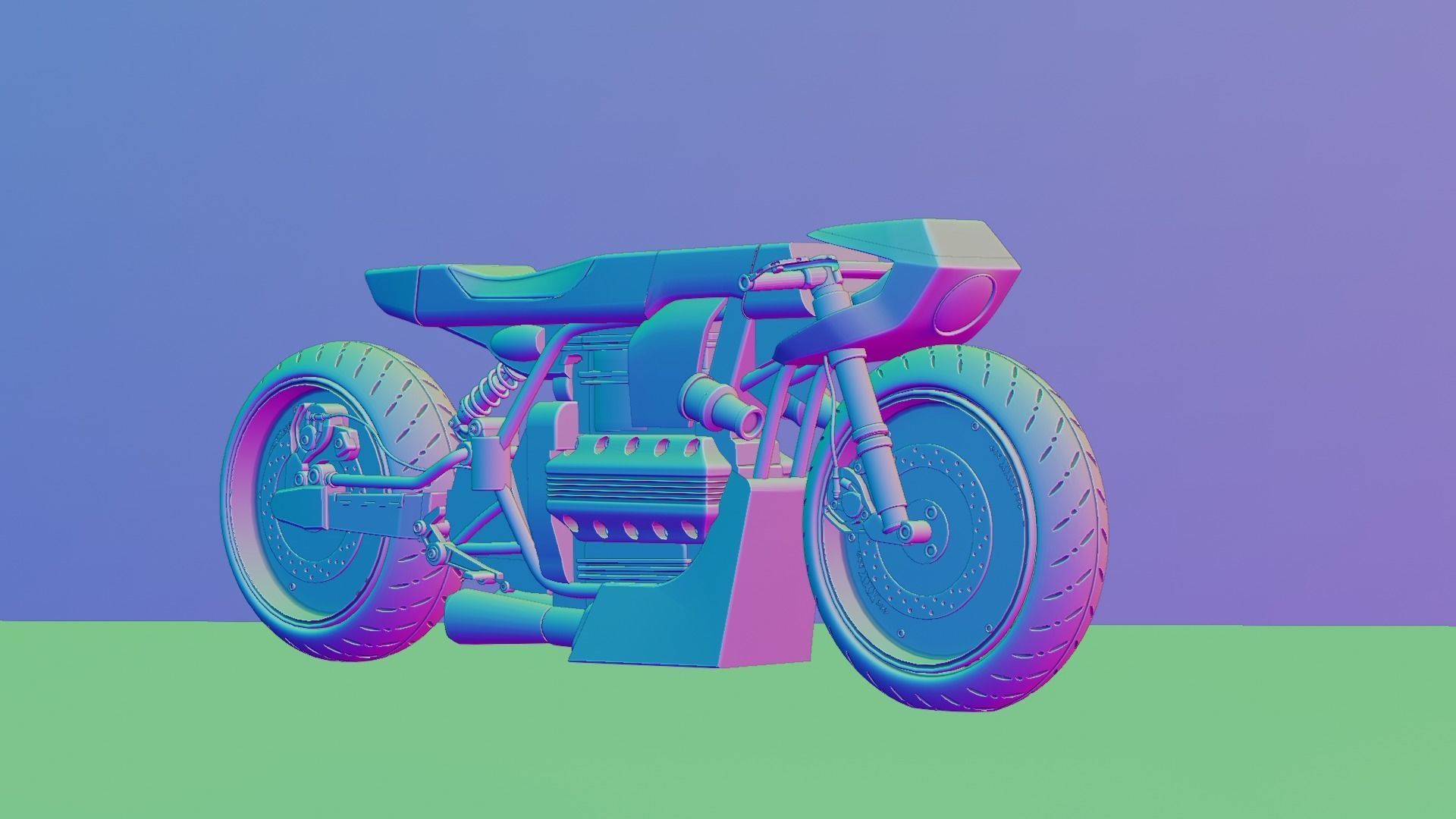 Sci-fi Bike concept 3D model_70