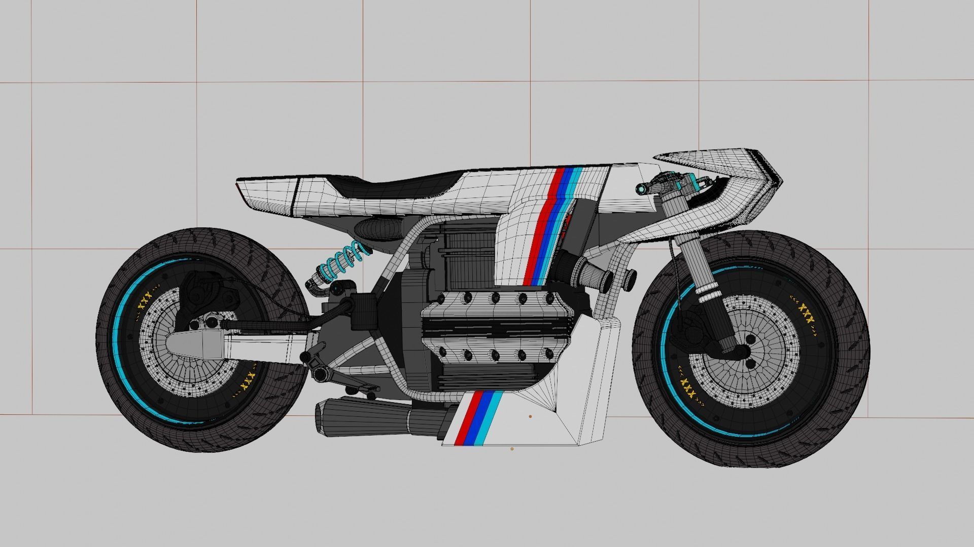 Sci-fi Bike concept 3D model_95