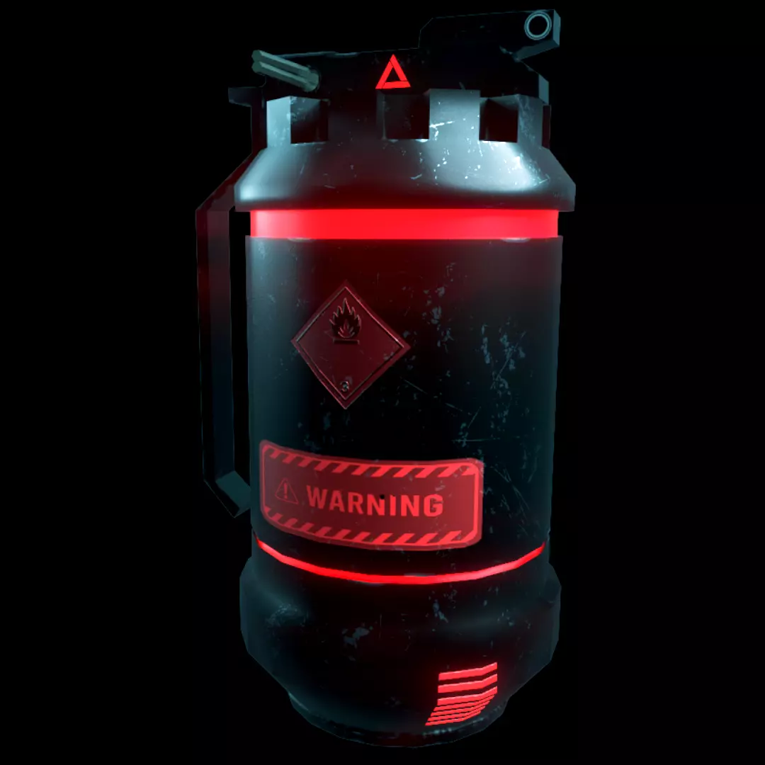 Incendiary Grenade Low-poly 3D model_0