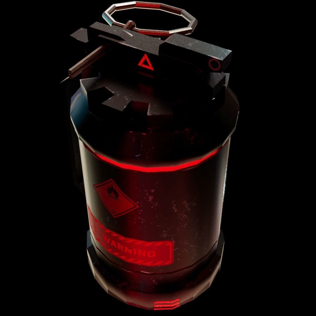 Incendiary Grenade Low-poly 3D model_3