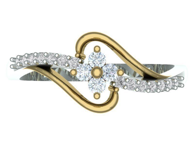 Diamond Rings set 3D print model_2