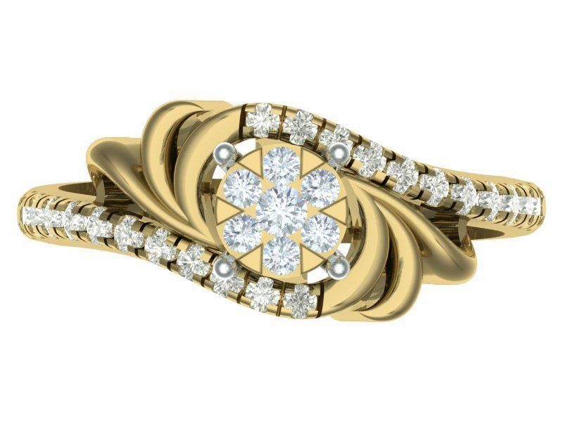 Diamond Rings set 3D print model_3