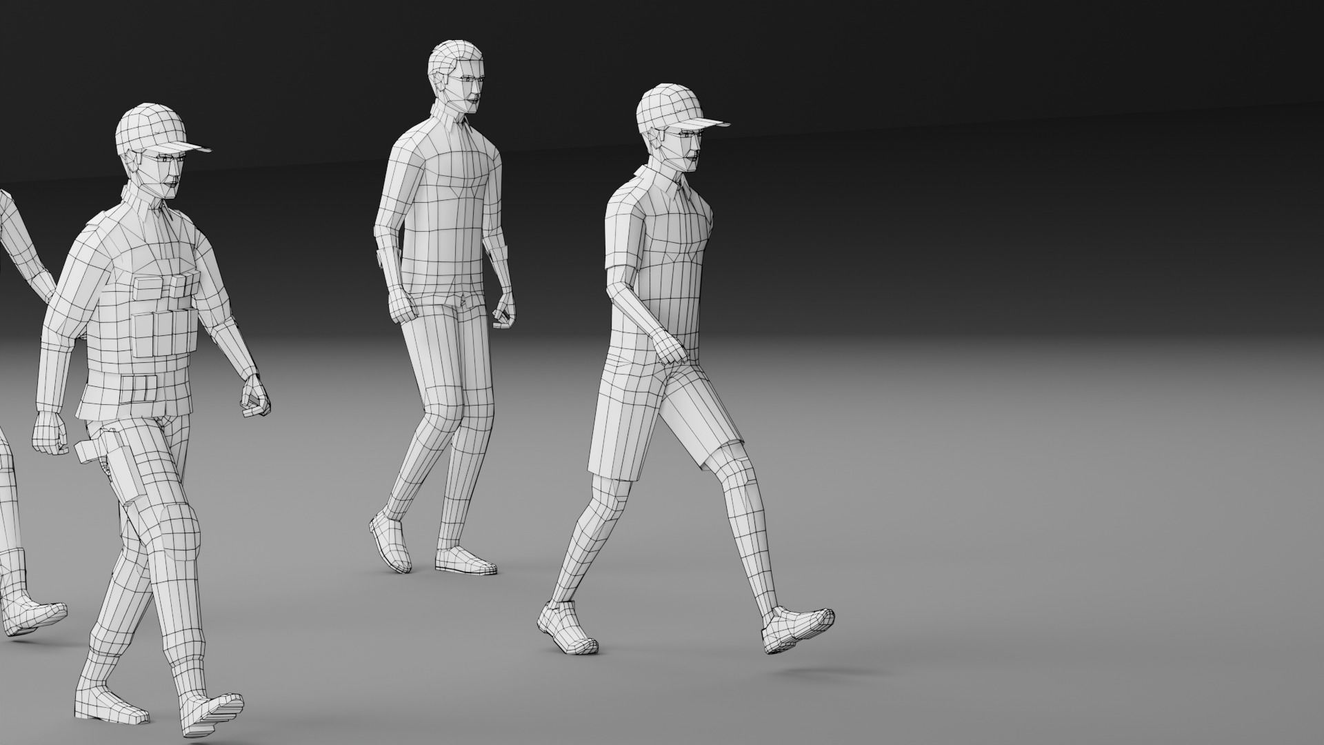 Male Pack 03 - Lowpoly - Rigged Low-poly 3D model_5